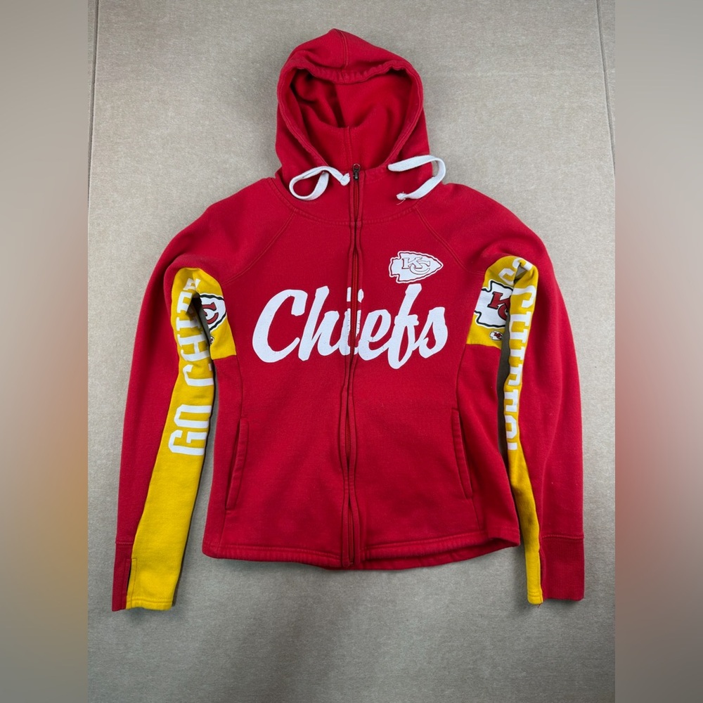 NFL Kansas City Chiefs Women’s Medium Red‎ Full Zip Hoodie Sweater